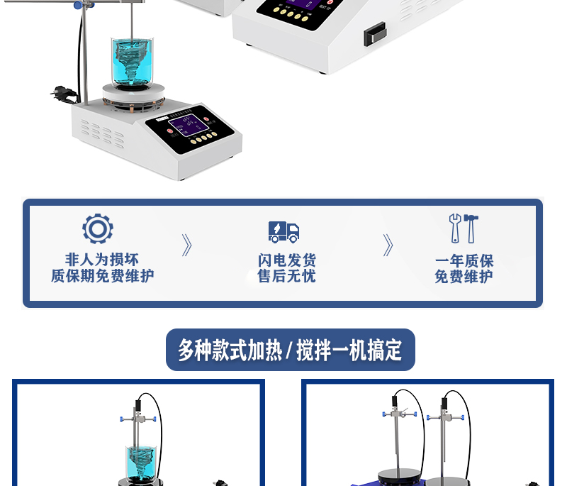 ZNCL-BS*180MM特氟龍磁力攪拌器加熱板(圖2)